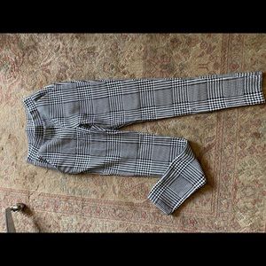 Pattern cigarette leg pants
